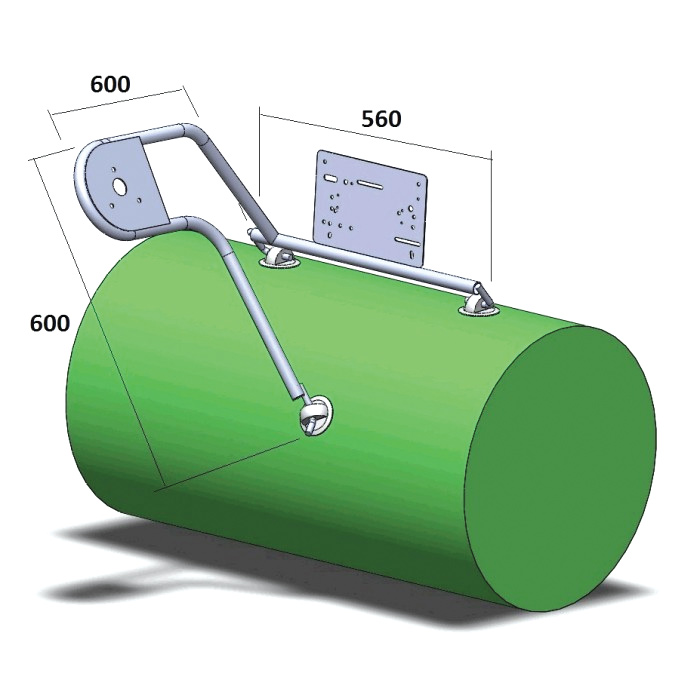 Стойка рулевая с креплением на баллон надувной лодки 25мм в Махачкале