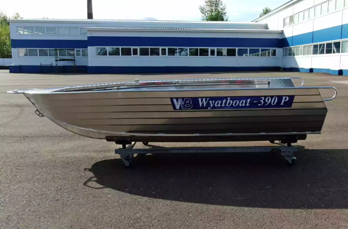 Алюминиевая лодка Wyatboat-390РМ увеличенный борт в Махачкале