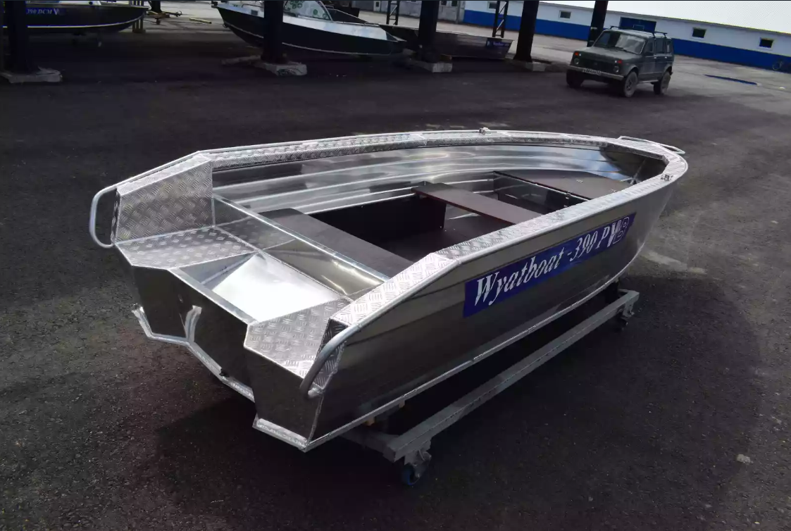 Алюминиевая лодка Wyatboat-390Р Увеличенный борт в Махачкале