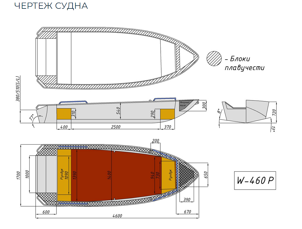 Алюминиевая лодка Wyatboat-460 P в Махачкале