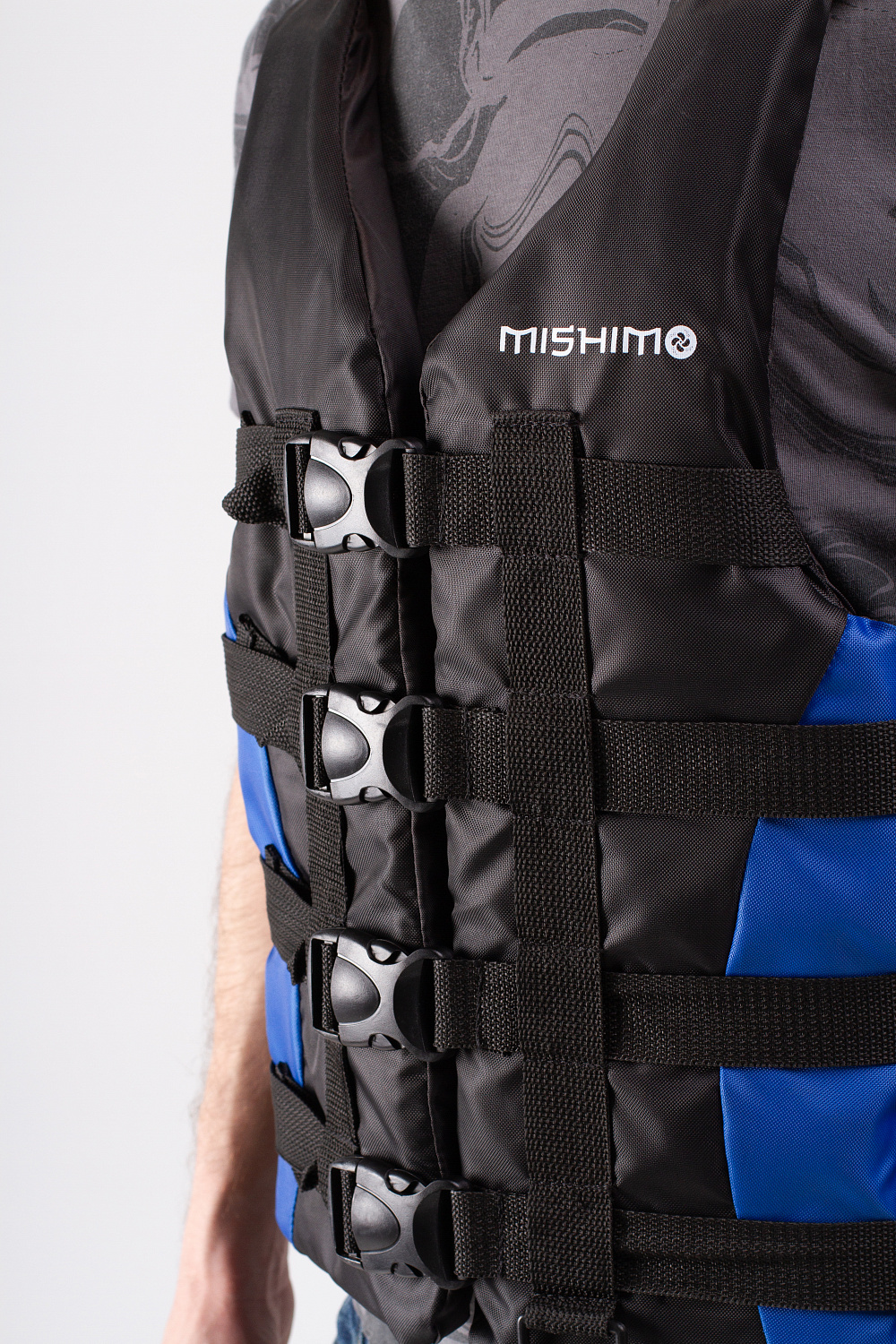 Жилет спасательный MISHIMO PRO Премиум качества Черно-синий в Махачкале